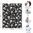 thumbnail image 4 of Halloween Skull Crossbones Pattern Blanket,Comfortable Soft Flannel Throw Blanket,All Season,Warm Lightweight Blankets for Sofa Bed Couch Living Room Chair,30"x40", 4 of 4