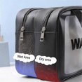 thumbnail image 2 of Matte Translucent Toiletry Bag ,with Handy Handle Makeup Cosmetic Organizer Bag Design With Wet And Dry Separation,black, 2 of 5