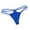 Blue, variant on Womens Seamless Thong Underwear Double Strap Low Rise Panties with Metal Ring Soft Stretchy No Show Lingerie Beige S-XL,Size M