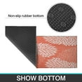 thumbnail image 7 of 2 Piece Orange Red Dalia Rug Kitchen Rug Set, Decor Kitchen Rugs, Absorbent Non-Slip Washable Floor Mats, Home Indoor Runner Rugs 17"x47"+17"x30", 7 of 7