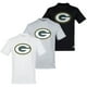 thumbnail image 1 of NFL Paquete de 3 Playeras Green Bay Packers para Hombre, Talla Grande, 1 of 4