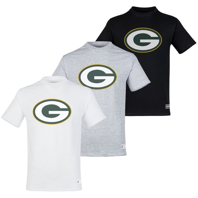 NFL Paquete de 3 Playeras Green Bay Packers para Hombre, Talla Extra Grande