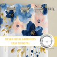 thumbnail image 6 of Navy Blue Spring Floral Kitchen Curtains Window Panels, Farmhouse Butterfly Insulated Window Treatment Curtain, Grommet Curtains for Bedroom/Living Room/Bathroom, 2 Piece 52"Wx72"L, 6 of 8