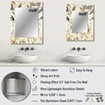 thumbnail image 4 of Designart "Simplistic Victorian Elegance III" Floral Wall Mirror, Printed White Wall Mirror, Traditional Bathroom Wall Mirror, Decorative Floral Mirror - 24x32 Inch, 4 of 5