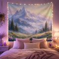 thumbnail image 2 of Towering Snow Capped with Mountain Peak Soft Rays, Serene Boho for Boho Decor Lovers, Desert Sunset Wall Art, Mother'S Day Gift, Tapestry Wall Hanging for Bedroom and Dorm, 2 of 7