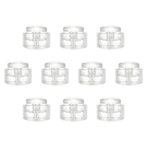 Uxcell Plastic Cord Lock, Double Hole Spring Cords Toggle Stopper Slider Stops Fastener End Clear