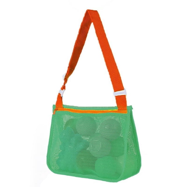 Bolsa de almacenamiento de juguetes para niños, bolsa de playa de viaje, bolsa de red de playa con perspectiva hueca, bolso de hombro
