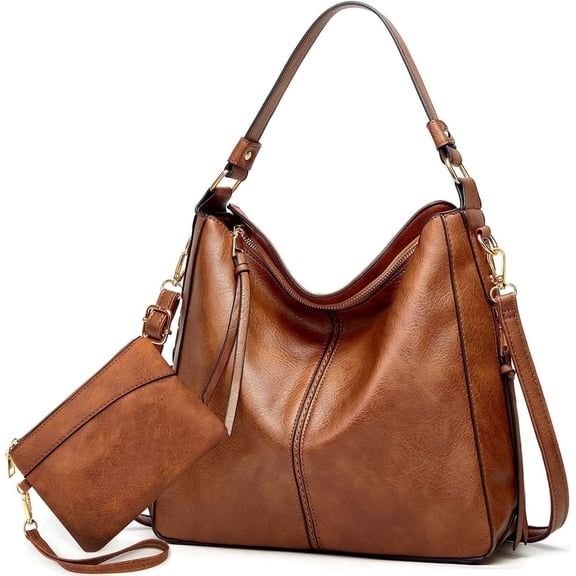 Gmdisc Hobo Bag for Women Crossbody Purse and Handbags Ladies Chic Shoulder Bags, Brown