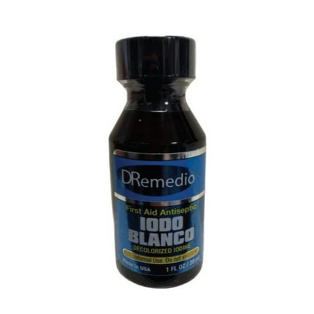 DRemedio Iodo Blanco 2% (Decolorized Iodine) First Aid Antiseptic, 1 fl oz (29 ml)