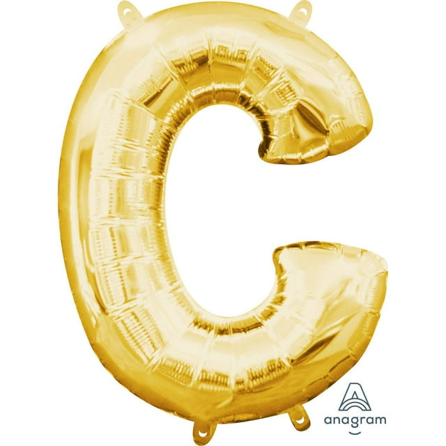 Ballon Party-Eh! d'Anagram International avec lettres en or en forme de C