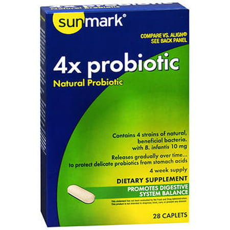 SunMark 4x Probiotic naturelles - 18 Caplets Probiotic caplets
