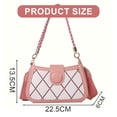 thumbnail image 2 of Fashion diamond bag shoulder slung shoulder bag vintage classic purse clutch bag - pink, 2 of 5