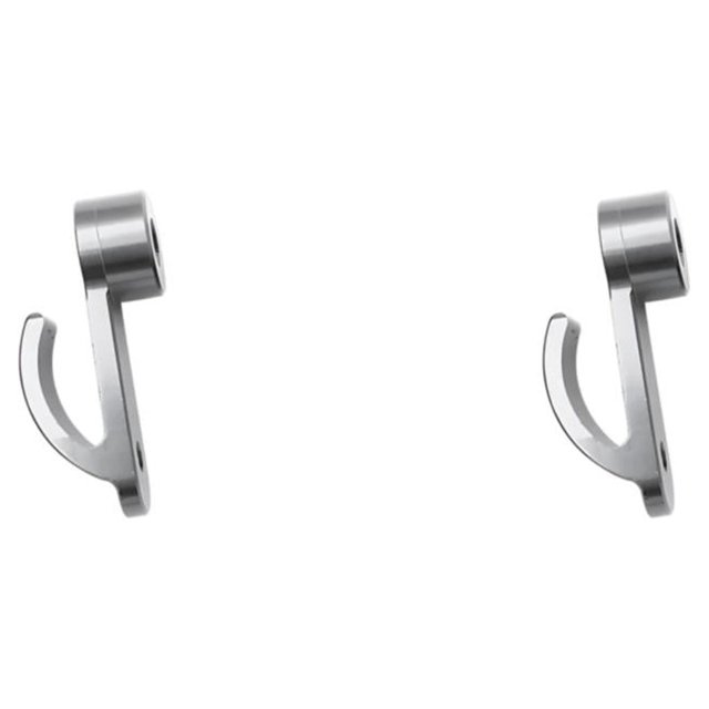 ZheElen Space-saving Hook With Bold And Strong Load-bearing Capacity Aluminum Alloy Hook silvery 2Set