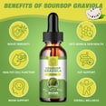 thumbnail image 3 of Soursop Graviola Liquid Drops 700mg, Soursop Leaves Extract for Immune, Gut, Antioxidant, Mood & Night Support, Soursop Bitters Liquid, High Absorption, Vegan, Natural Soursop Flavor, 2 fl oz,2 ack, 3 of 6
