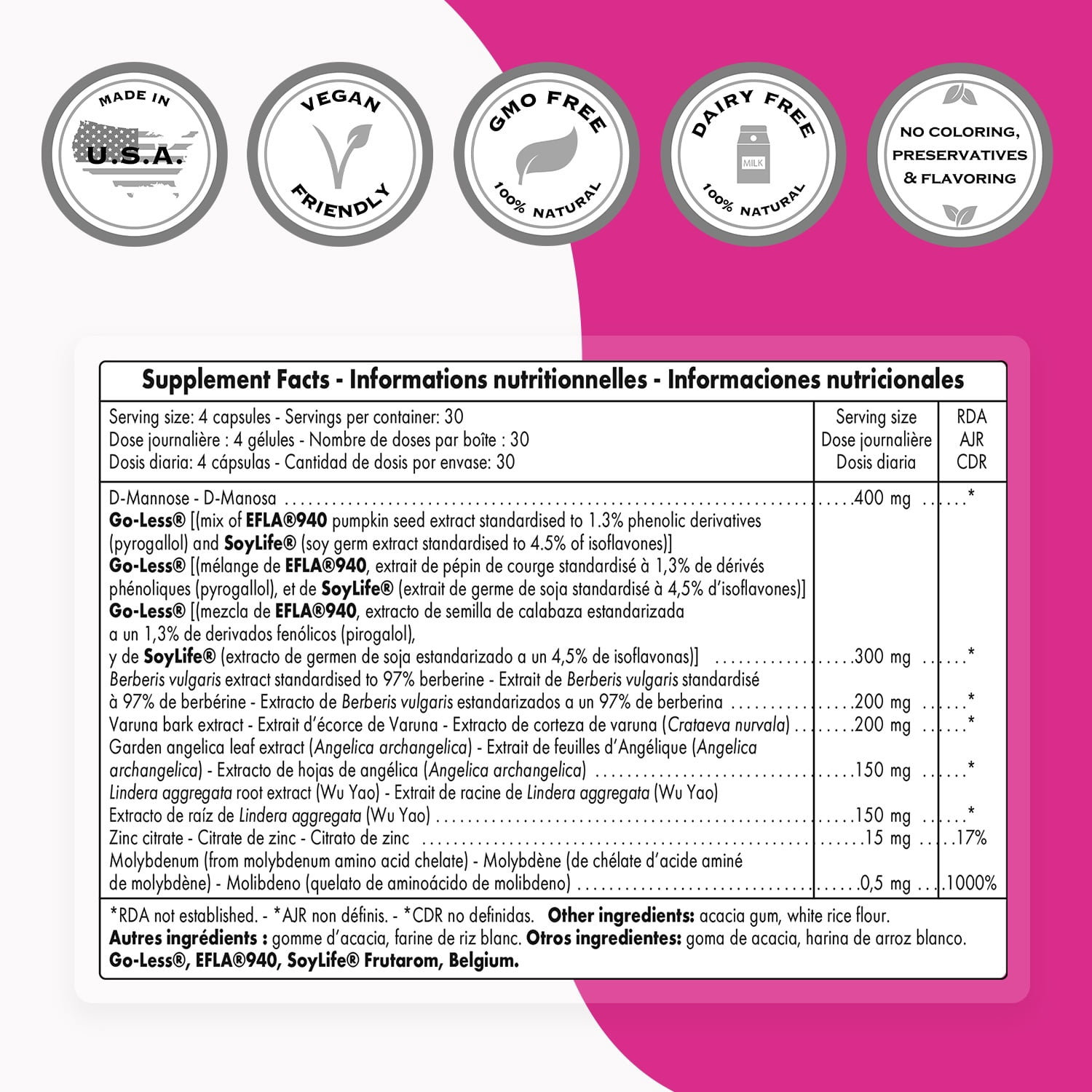 SuperSmart Complete Uricare (Patented & High Strength) - D-mannose, Go Less Pumpkin Seed, Varuna Bark - for Women & Men | Non-GMO & Gluten Free - 120 Vegetarian Capsules