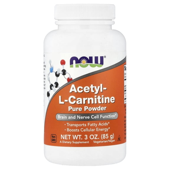 NOW Acetyl L-Carnitine Pure Powder, 57 Servings