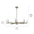 thumbnail image 4 of Kichler Erzo 35.5" Wide 8-Light Black Finish Modern Ring Chandelier, 4 of 12