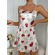 thumbnail image 3 of Camisones de seda satinada de imitación para mujer, ropa de dormir con estampado, vestido de noche con tirantes, lencería Sexy, ropa de casa, bata para el hogar, 3 of 5