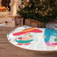thumbnail image 5 of Xecao Gnomes Summer Pattern Christmas Tree Skirt Round Xmas Tree Mat Base Cover for Holiday Home Decorations-30", 5 of 6