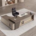 thumbnail image 2 of Executive Supplies Office Desk Writing Reception Standing Organizers Computer Desks L Shaped Luxury Mesa Escritorio Furniture My Lux Decor Round, 2 of 27
