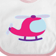 thumbnail image 4 of Inktastic Helicopter Pink Girls Girls Baby Bib, 4 of 4