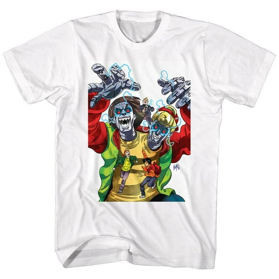Bill And Ted Robot Dudes White Adult T-Shirt 4Xl