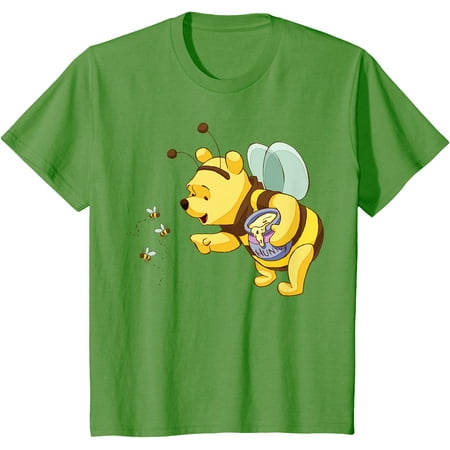 

Winnie the Pooh - Pooh Honey Bee Costume Youth T-Shirt for Boy Girl Kids Toddler Lime Color Size 5/6