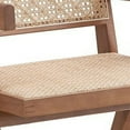 thumbnail image 3 of Tina 26 Inch Accent Armchair-Woven Rattan-Natural Brown Wood Finish, 3 of 5