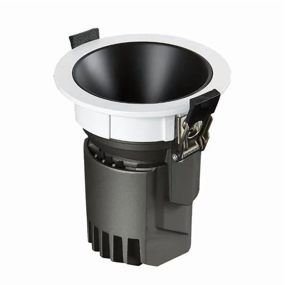 Deep Anti-Glare LED COB Spotlight 25W Dimmable Recessed Downlight Aluminum for Homes Store Lighting 4000k