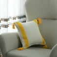 thumbnail image 2 of 16" Handwoven Cotton Throw Pillow Cover with Side Stripes, 2 of 5