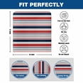 thumbnail image 6 of Minimalist Stripes Dining Chair Back Cover Only, Navy Blue Red Grey Horizontal Stripe Modern Set of 8 Chair Back Covers, Removable Washable for Dining Room, Banquet & Holiday Decoration, 6 of 9