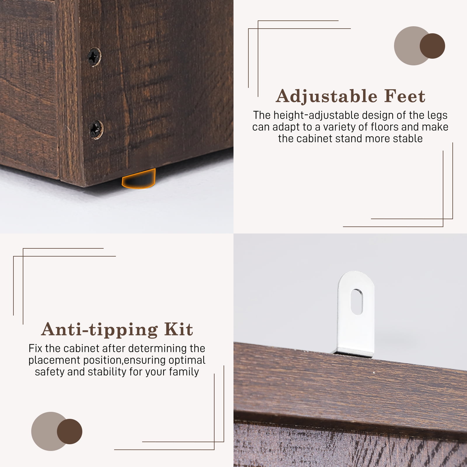 ChVans 73''H Armoire Wardrobe Closet with Sensor Light and 4 Drawers, Farmhouse Bedroom Armoire Cabinet with Hanging Rod, Wooden Wardrobe Cabinet with folding sliding barn door for Bedroom