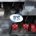 thumbnail image 3 of Coche Pie Pedal Pastillas Acelerador Gasolina Freno Embrague Pedal Cubierta Kit Rojo, 3 of 7