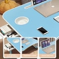 thumbnail image 3 of Portable Foldable Lap Desk with Storage Drawer & Cup Holder for Bed Couch Working and Reading - Laptop Bed Desk, 3 of 10