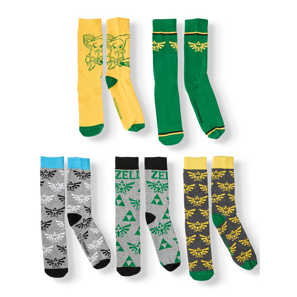 Nintendo Men's Nintendo Zelda 5Pack Socks