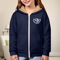 thumbnail image 2 of EnJoCho Children Valentine Day Sher𝗉a Fleec𝖾 Hoodie Full Zip Up Winter Jacket Heart Print Thick Warm Hooded Sweatshirt Thermal Coat, 2 of 7