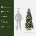 thumbnail image 2 of LuxenHome 7.5Ft Pre-Lit Green Christmas Tree with Bubble Lights & White Tips,Indoor/Outdoor Decor, 2 of 10