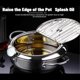thumbnail image 3 of 20 /24cm Japanese Deep Frying Pot with a Thermometer and a Lid 304 Stainless Steel Kitchen Tempura Fryer Pan, 3 of 5