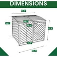 thumbnail image 3 of Hanover Outdoor 4.9 ft. x 4 ft. Wooden Trash Bin and Recyclables Storage Shed - HANWS0104-NAT, 3 of 7