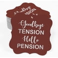 thumbnail image 2 of Inkdotpot Real Silver Foil Good Bye Tension Hello Pension Retirement Tags Favor Bracket Shape Hang Pack Of 100 Paper Tags, 2 of 7
