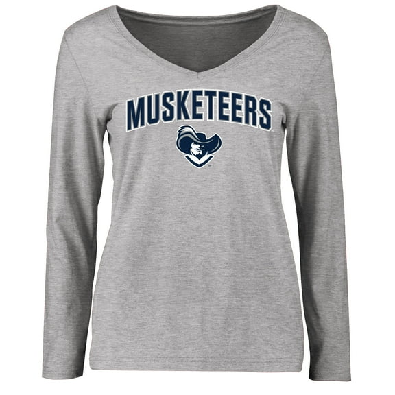 Women's Ash Xavier Musketeers Proud Mascot Long Sleeve T-Shirt