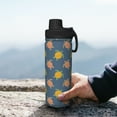 thumbnail image 7 of Picia Cute Turtle Pattern Water Bottle 18 oz Stainless Steel Insulated Bottles With Handle Leak Proof Gym Sport Water Jug BPA-free insulated kettle For Men Women Adults, 7 of 7
