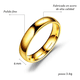 thumbnail image 2 of Anillo De Pareja De Titanio Liso De Acero Inoxidable Simple Xtellar dorado, 2 of 4