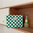 thumbnail image 1 of Student Stationery Bag Casual Zipper Pouch Wallet Makeup Bags Large Capacity Makeup Bags Women Toiletry Bag Korean Storage Bags Travel Organizer Checkerboard Cosmetic Bags GREEN CHECKERBOARD, 1 of 8