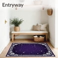 thumbnail image 3 of ODIKA 2'x3' Machine Washable Non-Slip Area Rug, Celestial Galaxy Devotional With Padded Cushion High Traffic Rug, Purple, 725672, 3 of 7