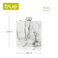 thumbnail image 3 of True Stainless Steel Liquor Flask, Gifts for Men and Women, 6 oz Marble, 3 of 7