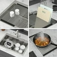 thumbnail image 5 of Stainless Steel Kitchen Sink 30" Drop-in Kitchen Sink with Pull-out Faucet and Soap Dispenser - 30 x 22 x 10 inch Single Bowl 16 Gauge Stainless Steel Topmount Kitchen Sink Basin,Undermount Kitchen S, 5 of 19