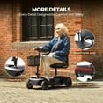 thumbnail image 1 of Four wheels Compact Travel Mobility Scooter with 250W Motor for Adult-330lbs, black, 1 of 20