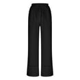 thumbnail image 6 of cFmduc Wide Leg Capris Pants for Womens High Waisted Drawstring Palazzo Pants Summer Casual Business Beach Vacation Trousers, 6 of 8