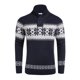 thumbnail image 1 of COOFANDY Suéter feo de Halloween para hombre, suéter de punto casual con copo de nieve, Azul (Snorkel Blue), XX-Large, 1 of 5